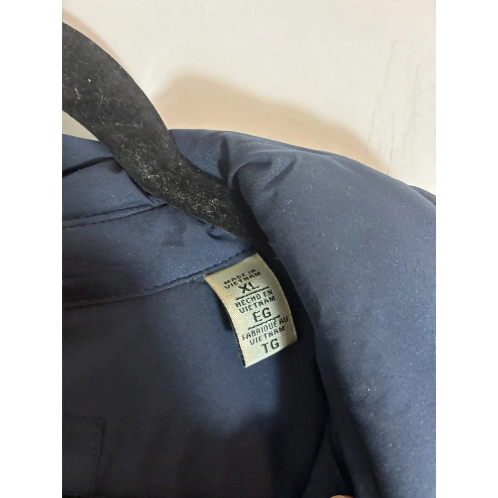 Levis Mens Navy Blue Quilted Puffer Shirt Jacket Utility Shacket XL